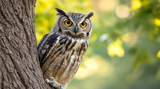 owl on a tree in the forest