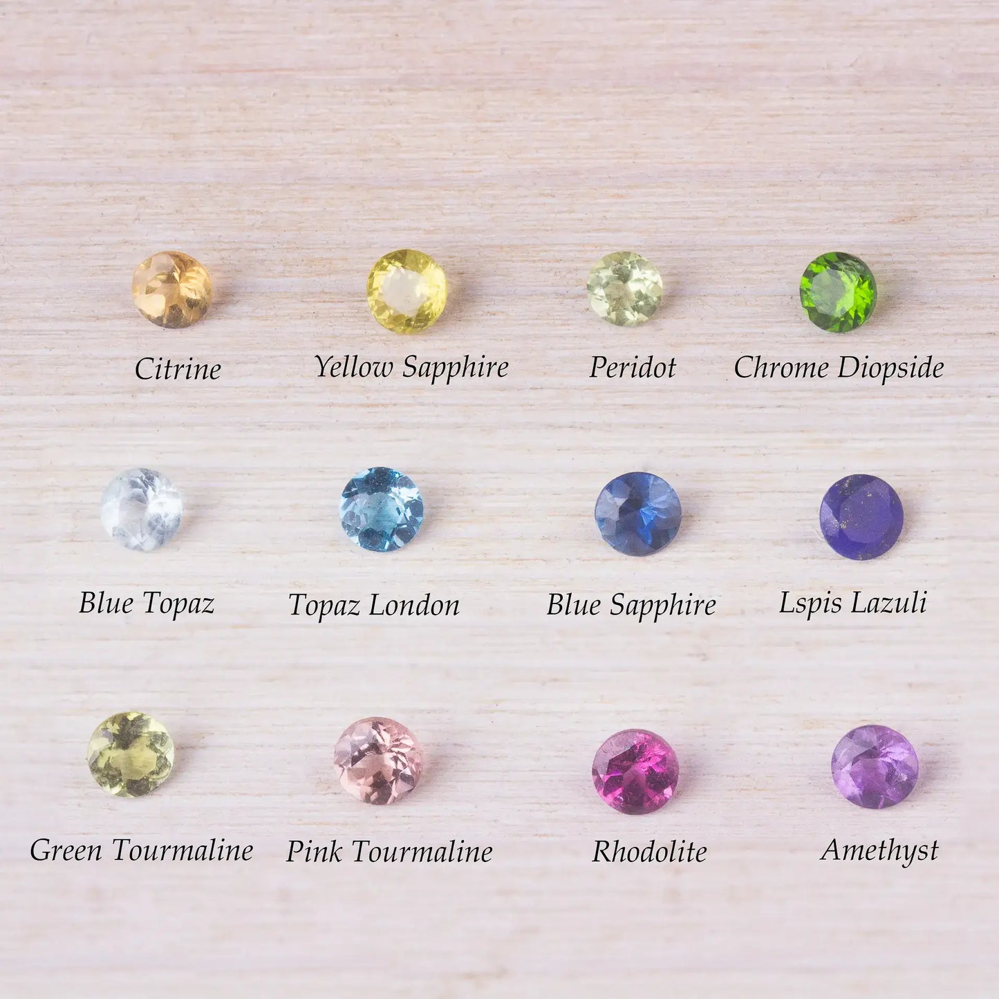 Gemstones in different colors for the fox ring