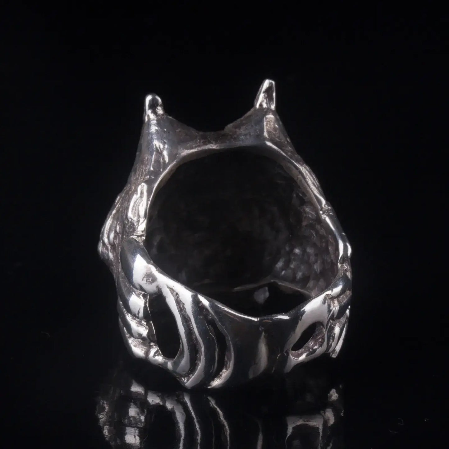 Lynx Ring in Silver, Wild Cat Ring , Man Statement Ring, Chunky Totem Ring