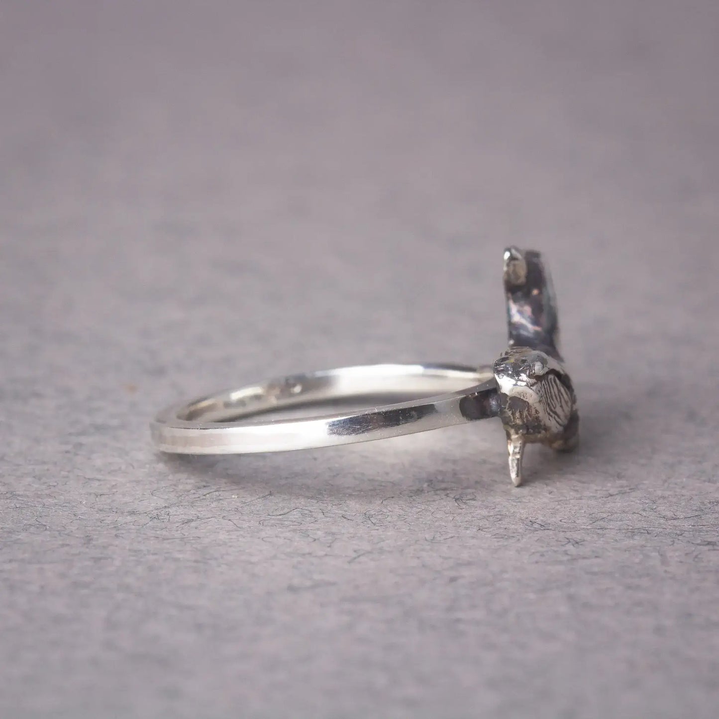 Whale Ring in Sterling Silver, Minimalist Ocean Ring, Sea Lovers Gift