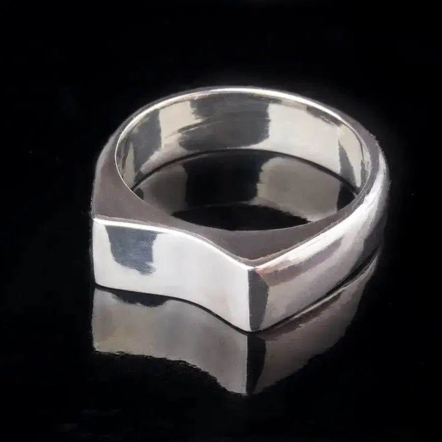 Geometric Cat Ring in Silver, Solid Sterling Silver Ring, Cat Lover Gift