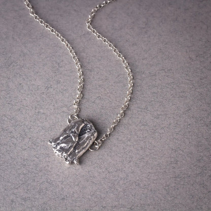 Penguin Family Pendant in Silver, Handcrafted Penguins Necklace Unique Penguin Gift