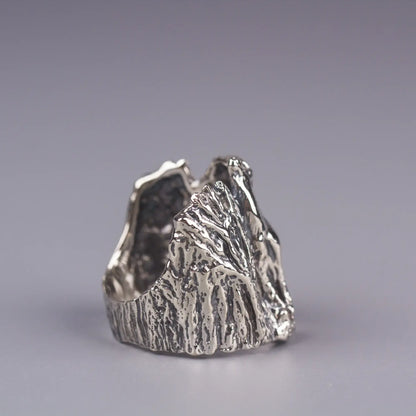 Elk Ring in Silver, Stag Ring, Enchanted Forest jewelry, Woodland Spirit Animal Ring