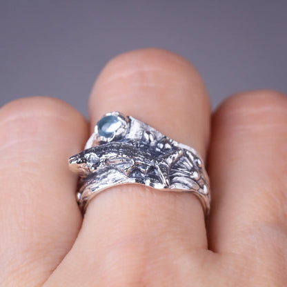 whale shark ring on the finger